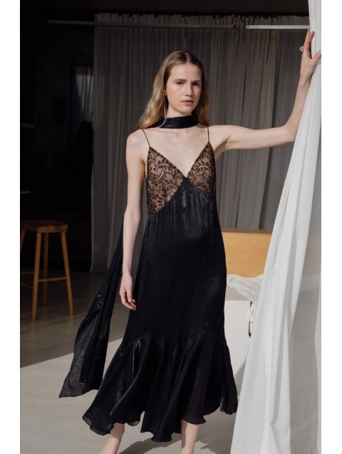 NIDODILEDA Lark Dress Black Maxi Dress