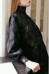 NIDODILEDA Leona Shirt Dress Crochet Lace Detailing Black Μαύρο Κροσέ Δαντελένιο Πουκαμισοφόρεμα