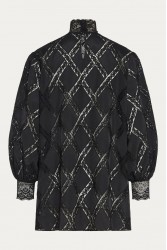 NIDODILEDA Leona Shirt Dress Crochet Lace Detailing Black Μαύρο Κροσέ Δαντελένιο Πουκαμισοφόρεμα
