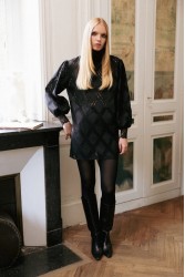 NIDODILEDA Leona Shirt Dress Crochet Lace Detailing Black Μαύρο Κροσέ Δαντελένιο Πουκαμισοφόρεμα