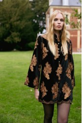 NIDODILEDA Lindsay Blazer Dress Crochet Velvet Black Tabac Μαύρο Ταμπά Βελούδινο Μπλέιζερ Φόρεμα