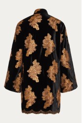 NIDODILEDA Lindsay Blazer Dress Crochet Velvet Black Tabac Μαύρο Ταμπά Βελούδινο Μπλέιζερ Φόρεμα