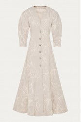 NIDODILEDA Line Gilet Dress Embroidered Floral Overlay