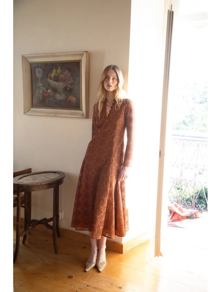 NIDODILEDA Liria Dress Satin Bronze
