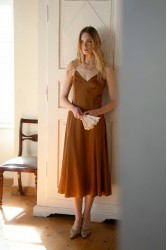 NIDODILEDA Liria Dress Satin Bronze