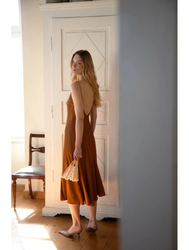 NIDODILEDA Liria Dress Satin Bronze