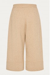 NIDODILEDA London Culottes Herringbone Light Beige Μπεζ Ψαροκόκκαλο Ζιπ Κιλότ