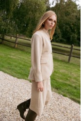 NIDODILEDA London Jacket Herringbone Blazer Light Beige Μπεζ Ψαροκόκκαλο Μπλείζερ