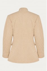 NIDODILEDA London Jacket Herringbone Blazer Light Beige Μπεζ Ψαροκόκκαλο Μπλείζερ