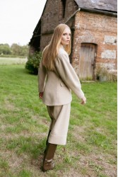 NIDODILEDA London Jacket Herringbone Blazer Light Beige Μπεζ Ψαροκόκκαλο Μπλείζερ