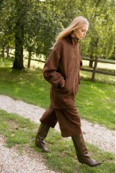 NIDODILEDA Madeline Jacket Embroidered Vegan Leather Brown Καφέ Κεντητό Τζάκετ
