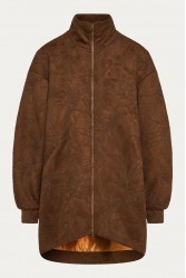 NIDODILEDA Madeline Jacket Embroidered Vegan Leather Brown Καφέ Κεντητό Τζάκετ