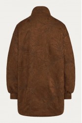NIDODILEDA Madeline Jacket Embroidered Vegan Leather Brown Καφέ Κεντητό Τζάκετ