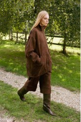 NIDODILEDA Madeline Jacket Embroidered Vegan Leather Brown Καφέ Κεντητό Τζάκετ