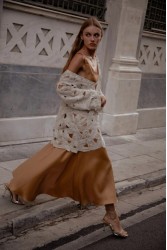 NIDODILEDA Maer Pullover Dress Crochet Εκρού Κροσέ Φόρεμα