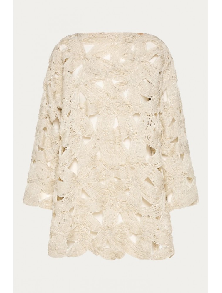NIDODILEDA Maer Pullover Dress Crochet Εκρού Κροσέ Φόρεμα