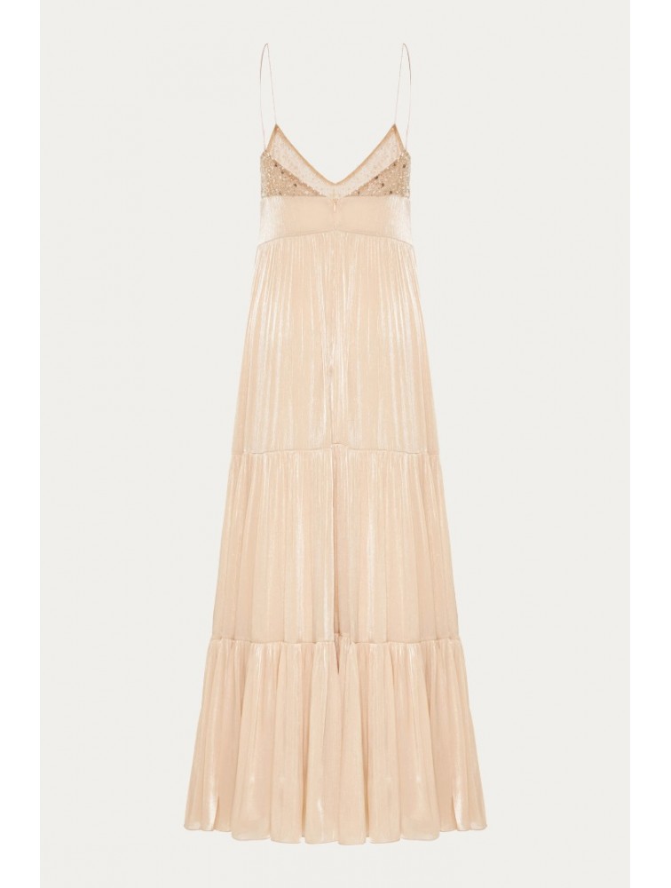 NIDODILEDA Margot Dress Silvery Nude Μπεζ Φόρεμα