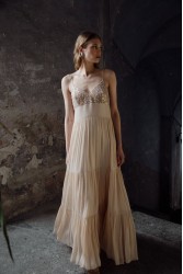 NIDODILEDA Margot Dress Silvery Nude Μπεζ Φόρεμα