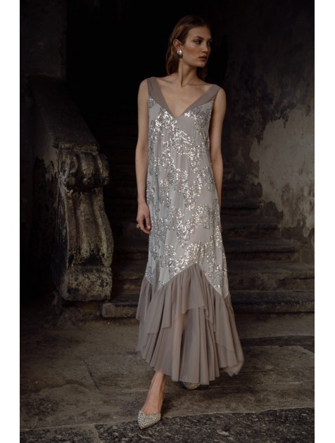 NIDODILEDA Marvel Dress Silvery Grey Ασημί Φόρεμα