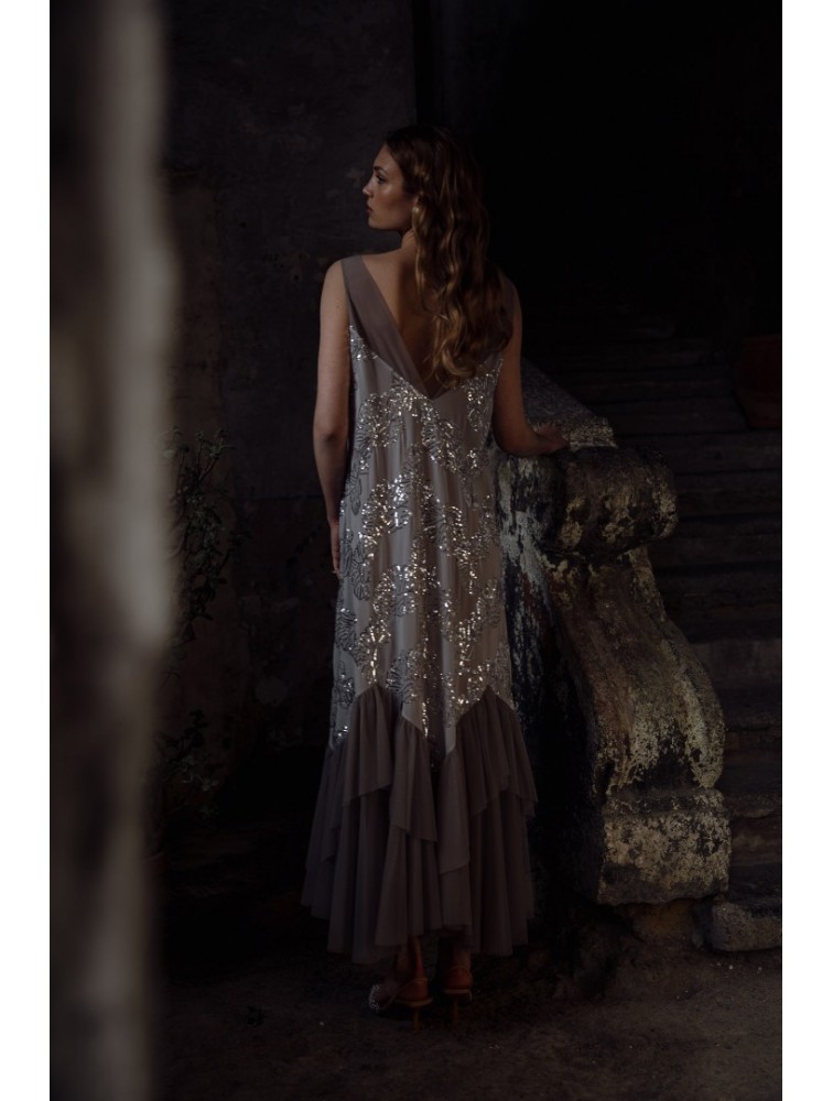 NIDODILEDA Marvel Dress Silvery Grey Ασημί Φόρεμα