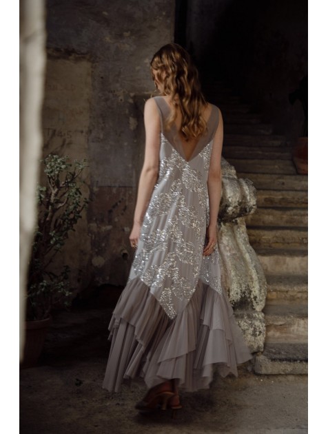 NIDODILEDA Marvel Dress Silvery Grey Ασημί Φόρεμα