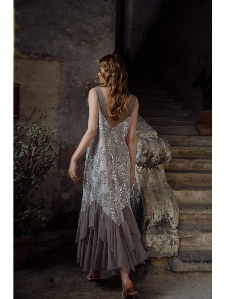 NIDODILEDA Marvel Dress Silvery Grey Ασημί Φόρεμα