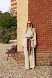 NIDODILEDA Meadow Belt Leather Muslin Embellished Brown Καφέ Δερμάτινη Ζώνη με Διακοσμητικές Πέτρες
