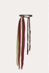 NIDODILEDA Meadow Belt Leather Muslin Embellished Brown Καφέ Δερμάτινη Ζώνη με Διακοσμητικές Πέτρες