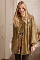 NIDODILEDA Meadow Belt Leather Muslin Embellished Brown Καφέ Δερμάτινη Ζώνη με Διακοσμητικές Πέτρες