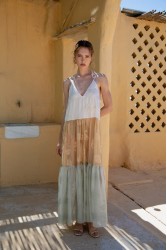 NIDODILEDA Medtween Dress Satin Floral Embroidered Muslin