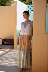 NIDODILEDA Medtween Dress Satin Floral Embroidered Muslin