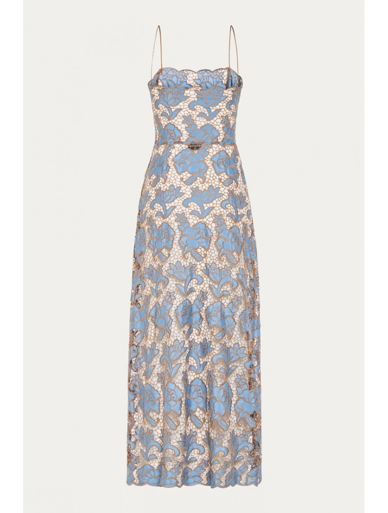 NIDODILEDA Moment Top Dress Floral Cut Out Overlay