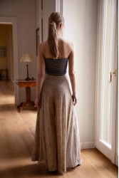 NIDODILEDA Movement Pants Sequin Embroidered Nude Ασημί Παγετένια Παντελόνα