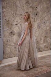 NIDODILEDA Movement Pants Sequin Embroidered Nude Ασημί Παγετένια Παντελόνα