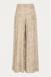 NIDODILEDA Movement Pants Sequin Embroidered Nude Ασημί Παγετένια Παντελόνα