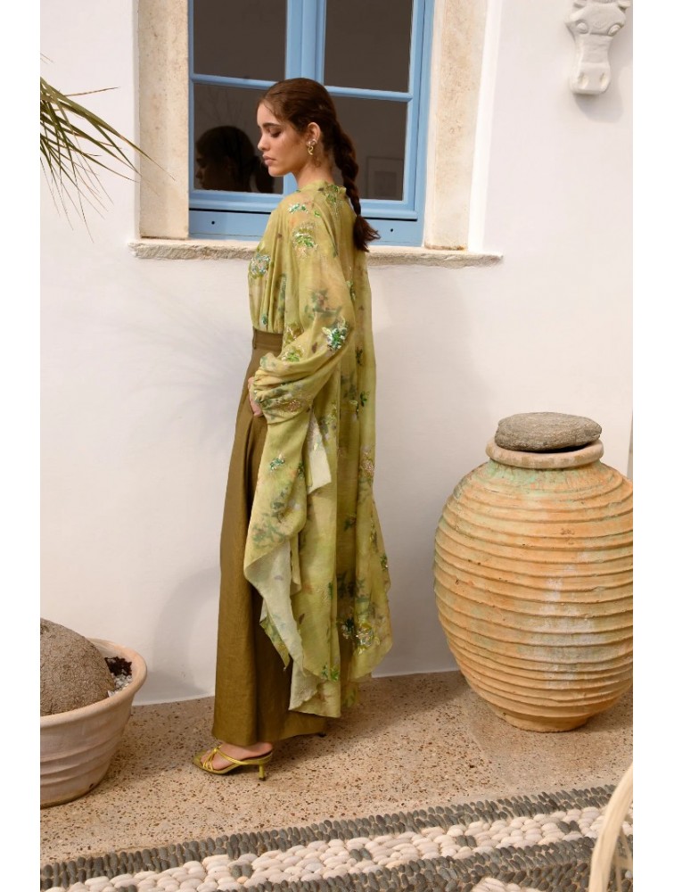 NIDODILEDA Nolwen Kimono Shirt Floral Sequined Embroidered