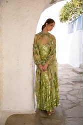 NIDODILEDA Nolwen Kimono Shirt Floral Sequined Embroidered