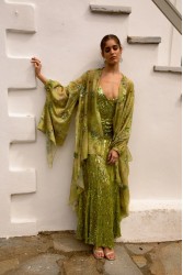 NIDODILEDA Nolwen Kimono Shirt Floral Sequined Embroidered