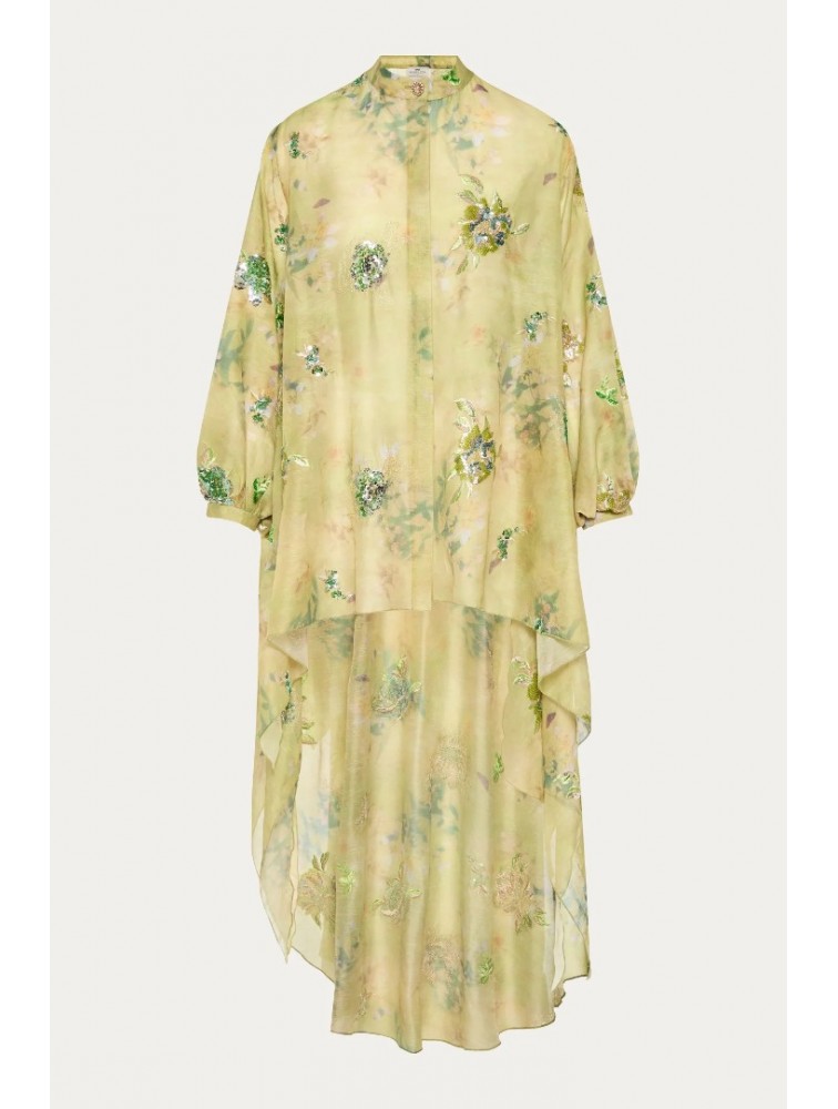 NIDODILEDA Nolwen Kimono Shirt Floral Sequined Embroidered
