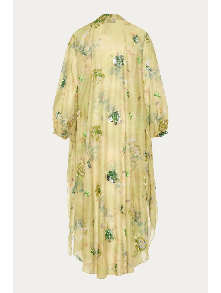 NIDODILEDA Nolwen Kimono Shirt Floral Sequined Embroidered