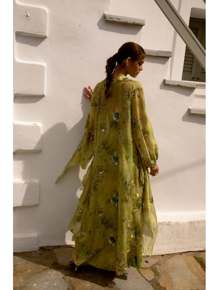NIDODILEDA Nolwen Kimono Shirt Floral Sequined Embroidered