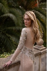 NIDODILEDA Nomadic Dress Beaded Sequined Net Applique