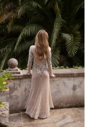 NIDODILEDA Nomadic Dress Beaded Sequined Net Applique