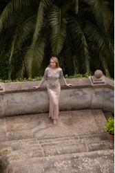 NIDODILEDA Nomadic Dress Beaded Sequined Net Applique