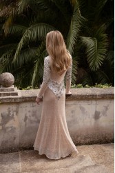 NIDODILEDA Nomadic Dress Beaded Sequined Net Applique