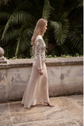 NIDODILEDA Nomadic Dress Beaded Sequined Net Applique