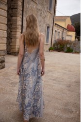 NIDODILEDA Nominal Top Dress Bead Embroidered Semi-sheer