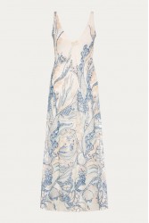 NIDODILEDA Nominal Top Dress Bead Embroidered Semi-sheer
