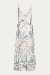 NIDODILEDA Nominal Top Dress Bead Embroidered Semi-sheer