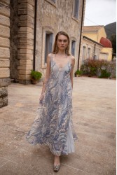 NIDODILEDA Nominal Top Dress Bead Embroidered Semi-sheer